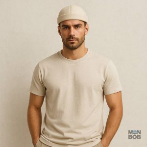 Bonnet beige pour homme, idéal pour une allure maritime et tendance