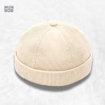 Bonnet Docker Beige en Velours pour un style décontracté