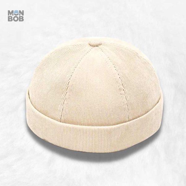 Bonnet Docker Beige en Velours pour un style décontracté