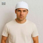 Bonnet blanc de style docker, accessoire tendance et polyvalent