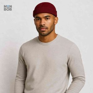 Bonnet Docker, couleur Bordeaux, style décontracté et moderne
