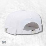 Bonnet Docker blanc en coton, style décontracté et tendance