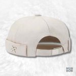 Bonnet Docker crème en coton pour un style décontracté