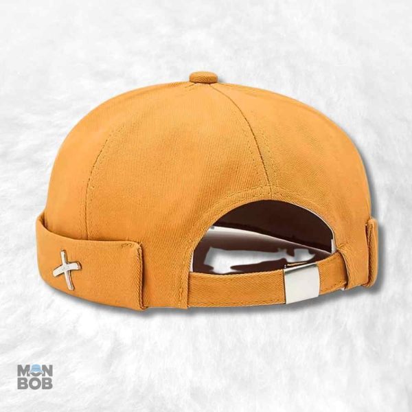 Bonnet Docker jaune en coton pour un style décontracté