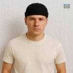 Bonnet Docker en noir, accessoire tendance pour l'hiver