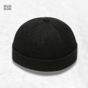 Bonnet Docker Noir en Velours