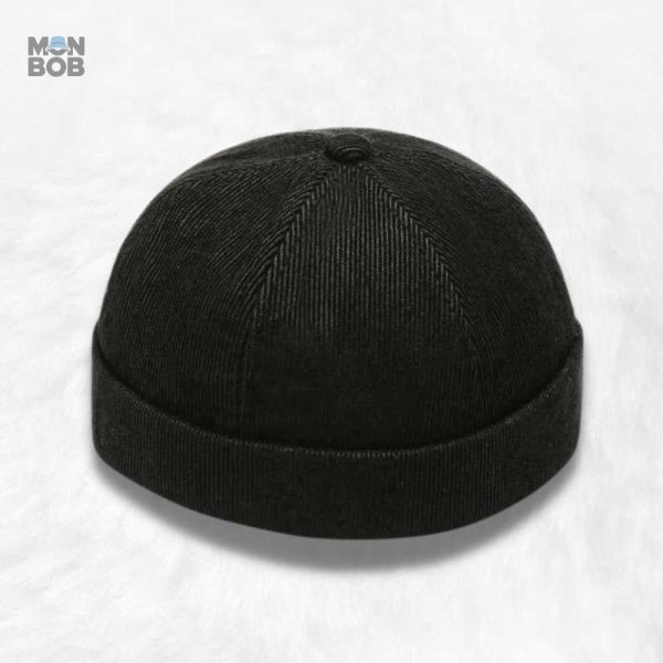 Bonnet Docker Noir en Velours