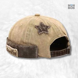 Bonnet Docker beige personnalisé, style décontracté et tendance