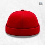 Bonnet Docker Rouge en maille élégante et moderne