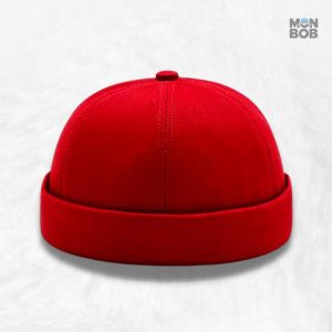 Bonnet Docker Rouge en maille élégante et moderne