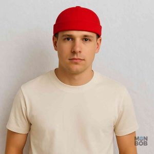 Bonnet Docker en rouge, accessoire tendance pour toutes saisons