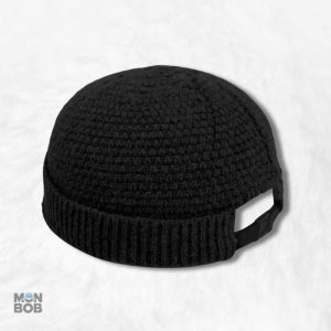 Bonnet Docker noir souple pour un style décontracté