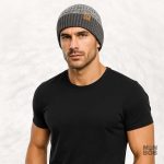 Bonnet homme en polaire, couleur gris