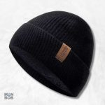 Bonnet polaire noir doublé pour un confort optimal