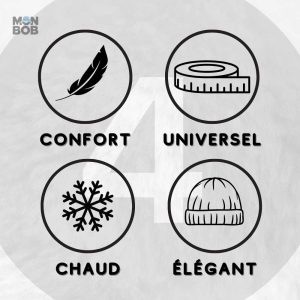 Bonnet noir en polaire, idéal pour les temps froids