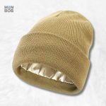Bonnet Doublé Satin Gold élégant et confortable pour toutes les saisons