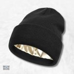 Bonnet Doublé Satin Noir élégant pour un style raffiné