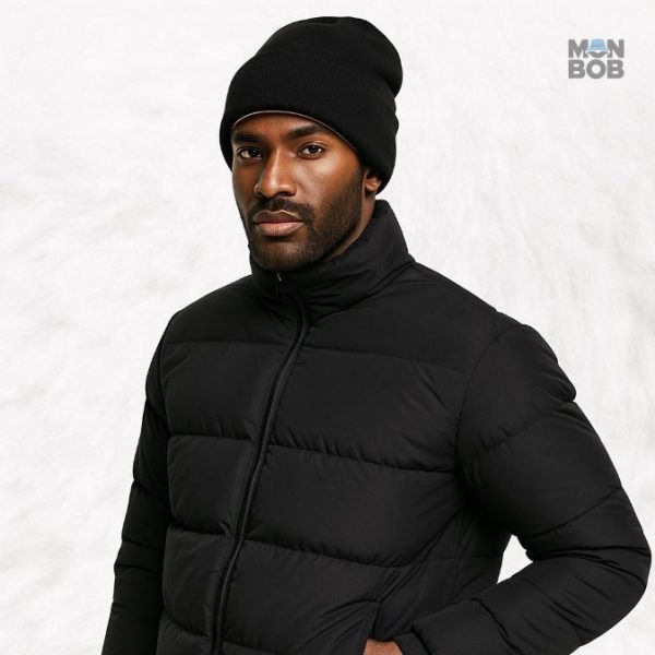 Bonnet Doublé en Satin de couleur noire, accessoire tendance