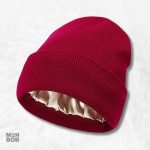 Bonnet Satin Rouge Doublé pour un style élégant