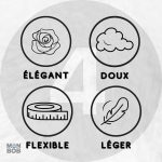 Bonnet en Satin, protection cheveux, design Gold Papillon