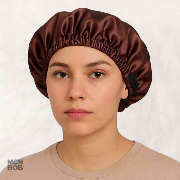 Bonnet satin marron pour un confort optimal