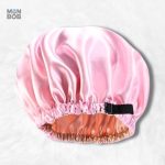 Bonnet en Satin Rose Pale Réglable