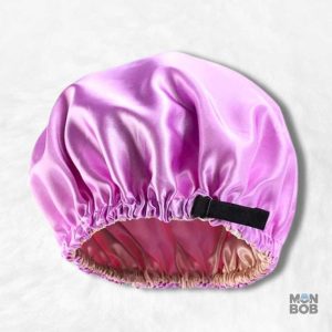 Bonnet en Satin Réglable Rose