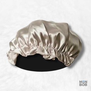 Bonnet en Soie Argenté Charlotte