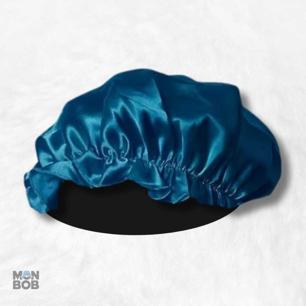 Bonnet en Soie Bleu Charlotte