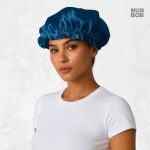 Bonnet en Soie Bleu élégant et doux