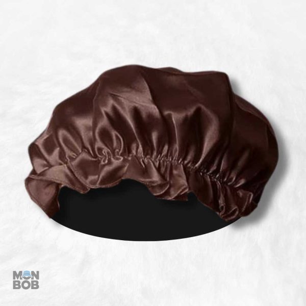 Bonnet en soie marron Charlotte, élégant et confortable