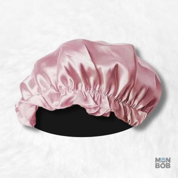 Bonnet en Soie Rose Charlotte