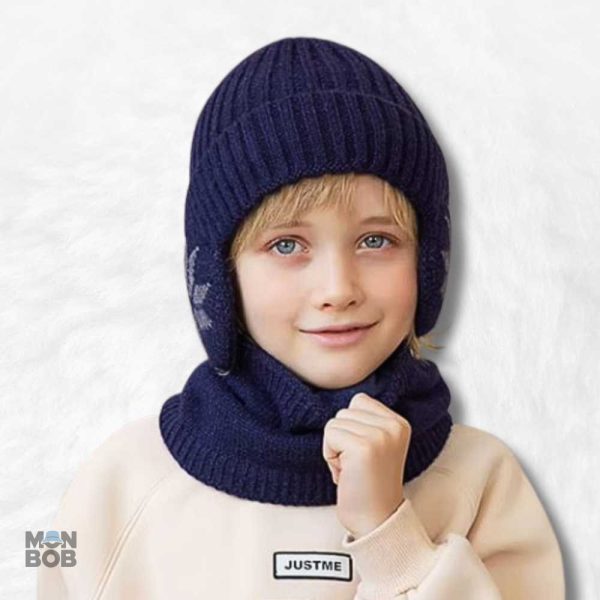 Écharpe bleu pour enfant, confort et style
