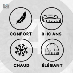 Bonnet gris pour enfant, parfait pour l'hiver et les sorties