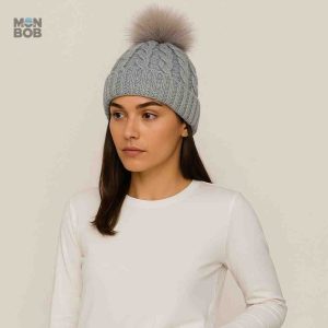 Bonnet femme gris, style chic et décontracté