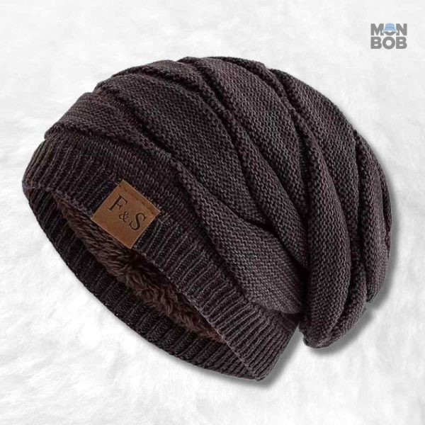 Bonnet long tombant homme couleur café
