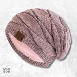 Bonnet long tombant rose pour homme