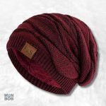 Bonnet long tombant rouge pour homme
