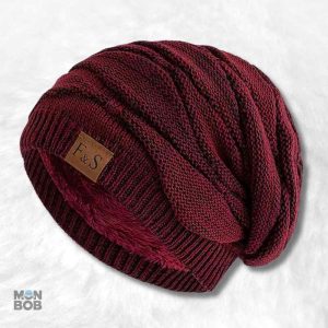 Bonnet long tombant rouge pour homme