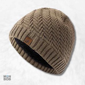 Bonnet homme luxe beige élégant et confortable