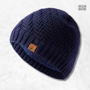 Bonnet homme luxe bleu, accessoire tendance et élégant