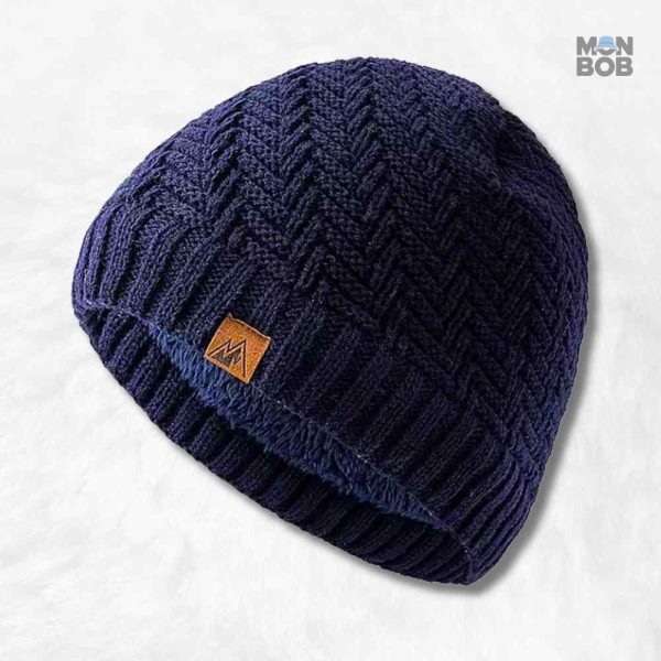 Bonnet homme luxe bleu, accessoire tendance et élégant