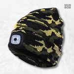 Bonnet camouflage avec lampe frontale intégrée