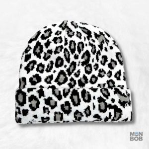 Bonnet Léopard Blanc élégant pour un style tendance