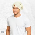 Bonnet blanc chaud, parfait pour les journées fraîches d'hiver