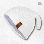 Bonnet long blanc avec doublure pour un style élégant