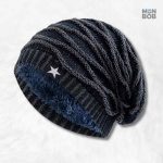 Bonnet long bleu femme, accessoire tendance pour l'hiver