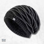 Bonnet long femme noir en style décontracté