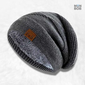 Bonnet long gris élégant pour un style moderne