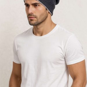 Bonnet gris foncé, design long pour un style moderne